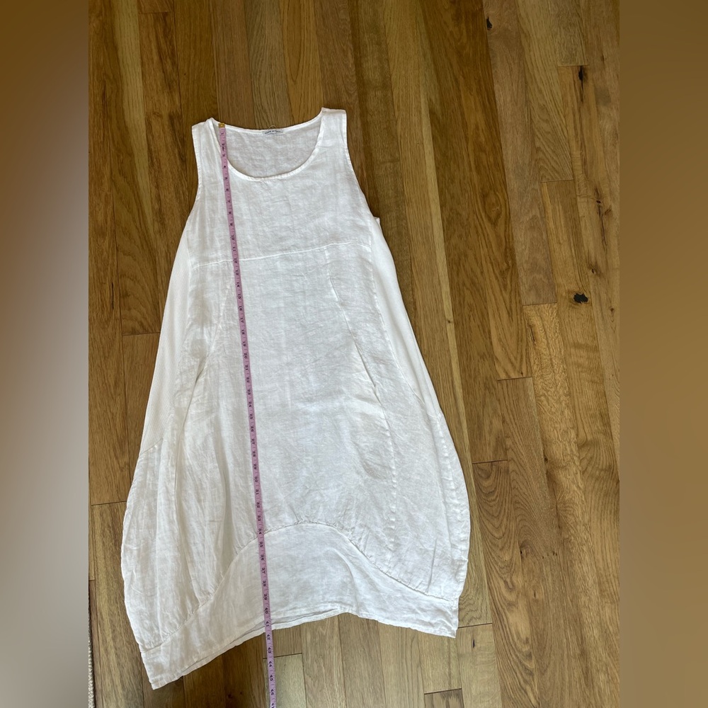 Luna Dress - 100% Linen Midi Dress made in Italy - Picture 10 of 15